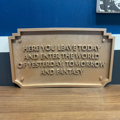 Disneyland Welcome Plaque